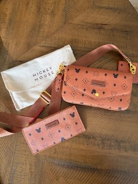 Disney Mickey Mouse themed small crossbody bag 3 piece set